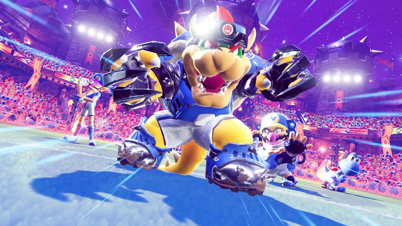 [07/04/2022] Bowser sind Fußballregeln ziemlich schnuppe. Wohl auch deshalb nutzt der Fiesling bei seinem Hyperschuss einfach die Pranken. Handspiel!