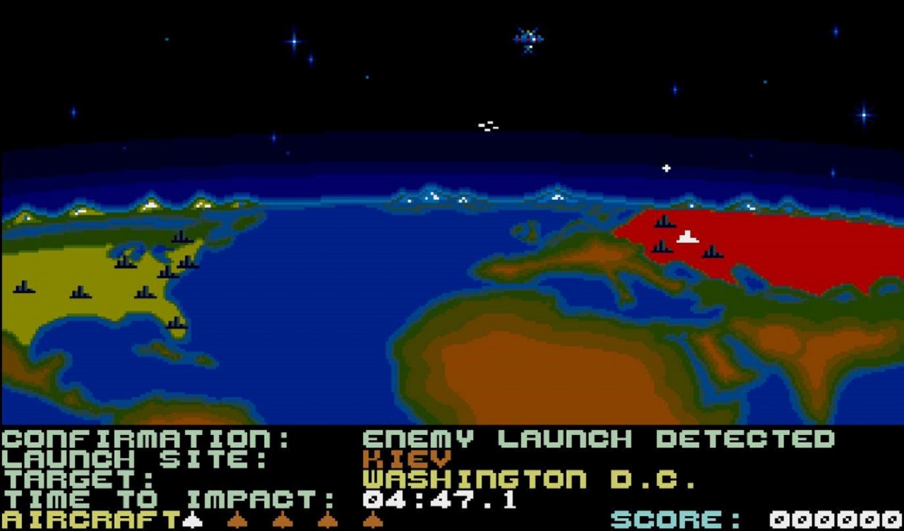 [29/04/2022] Wenn bei der 2020 umgesetzten Amiga-Fassung von Raid over Moscow (1984) von Kiew aus Raketen starten, schwingt wegen des Ukraine-Kriegs ein ungutes Gefühl mit.