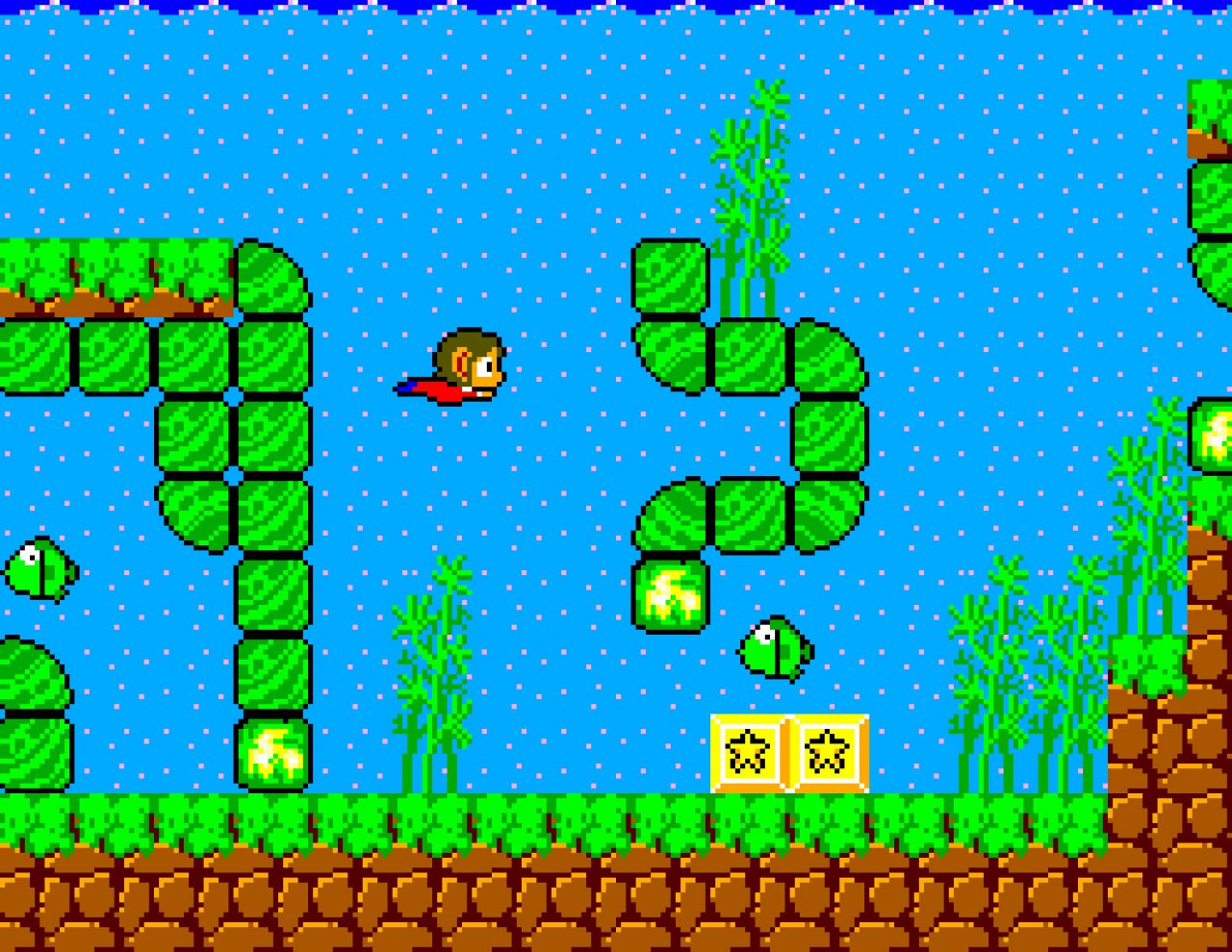 [31/05/2022] Die Entwicklung von Alex Kidd in Miracle World beginnt ebenfalls im Jahr 1984. Auf dem Markt ist Super Mario Bros. der Sega-Konkurrenz (die später unter anderem mit Fahrzeugen auftrumpft) allerdings um mehr als ein Jahr voraus.