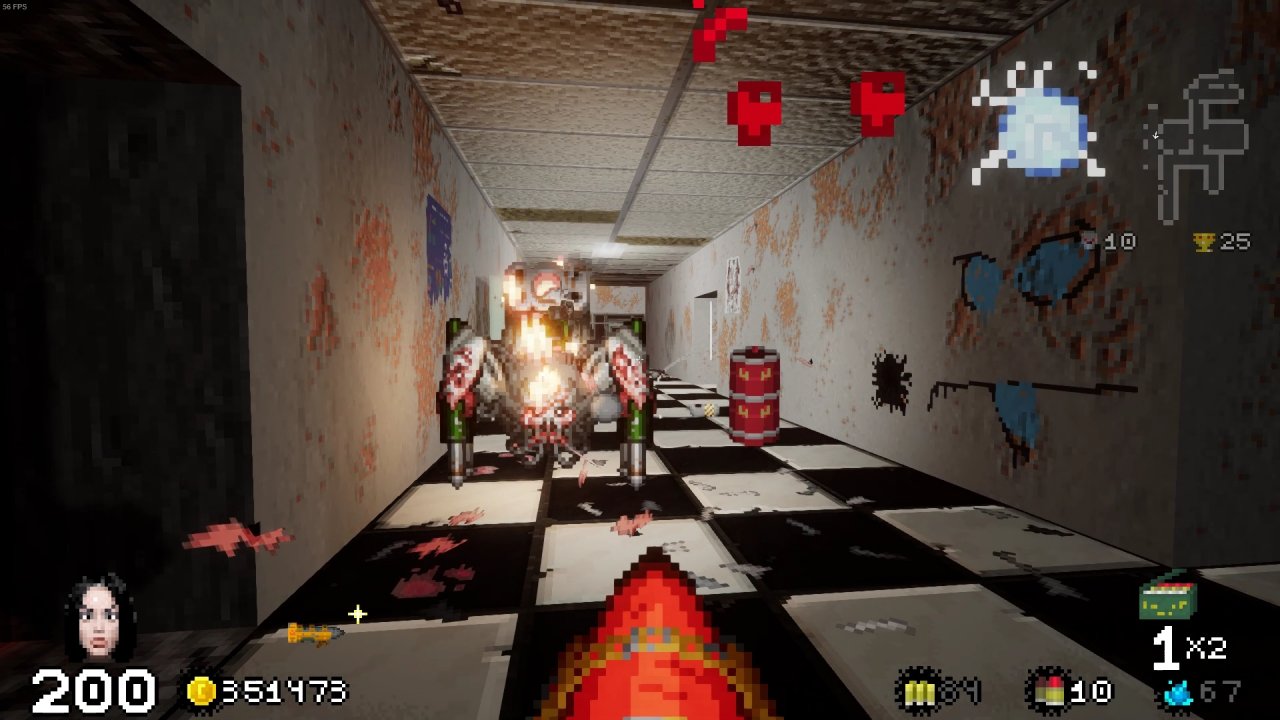 [08/05/2022] Alle Gegner bestehen aus flachen 2D-Sprites.