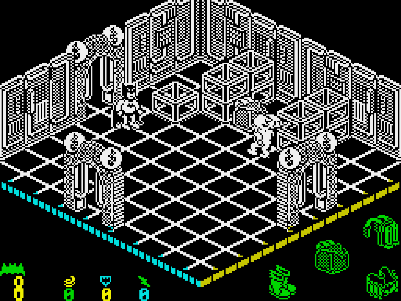 [27/05/2022] So fing alles an: Das 1986 veröffentlichte Batman erschien für Amstrad PCW / CPC, ZX Spectrum und MSX. Es war eher ein Knobelspiel.