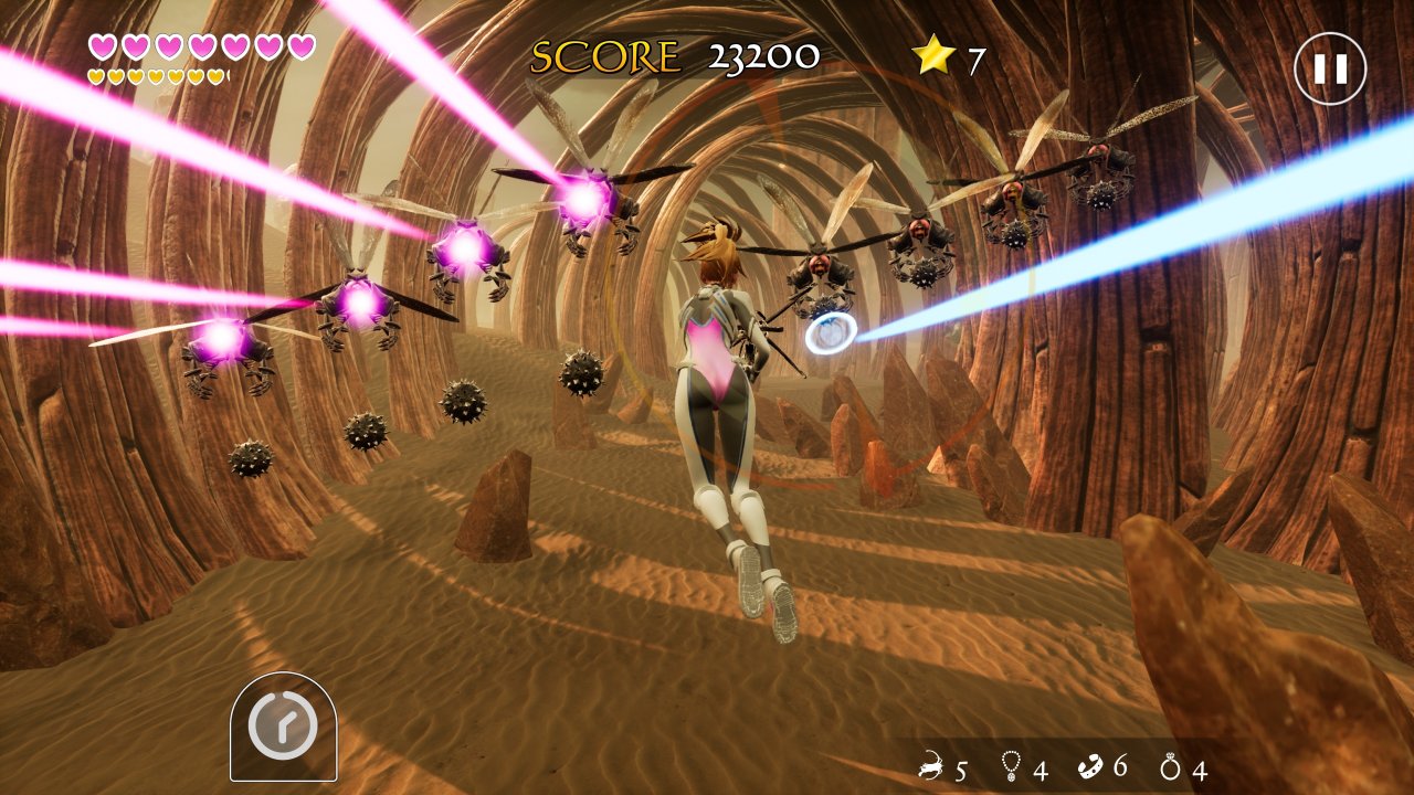 [28/06/2022] Yu Suzukis am 24. Juni 2022 exklusiv für Apple Arcade erschienener Rail-Shooter Air Twister ist eine augenzwinkernde Hommage an seinen Arcade-Klassiker Space Harrier. Ziel des Spiels ist es, als Prinzessin Arch eine Alien-Invasion auf ihrem Heimatplaneten abzuwehren.