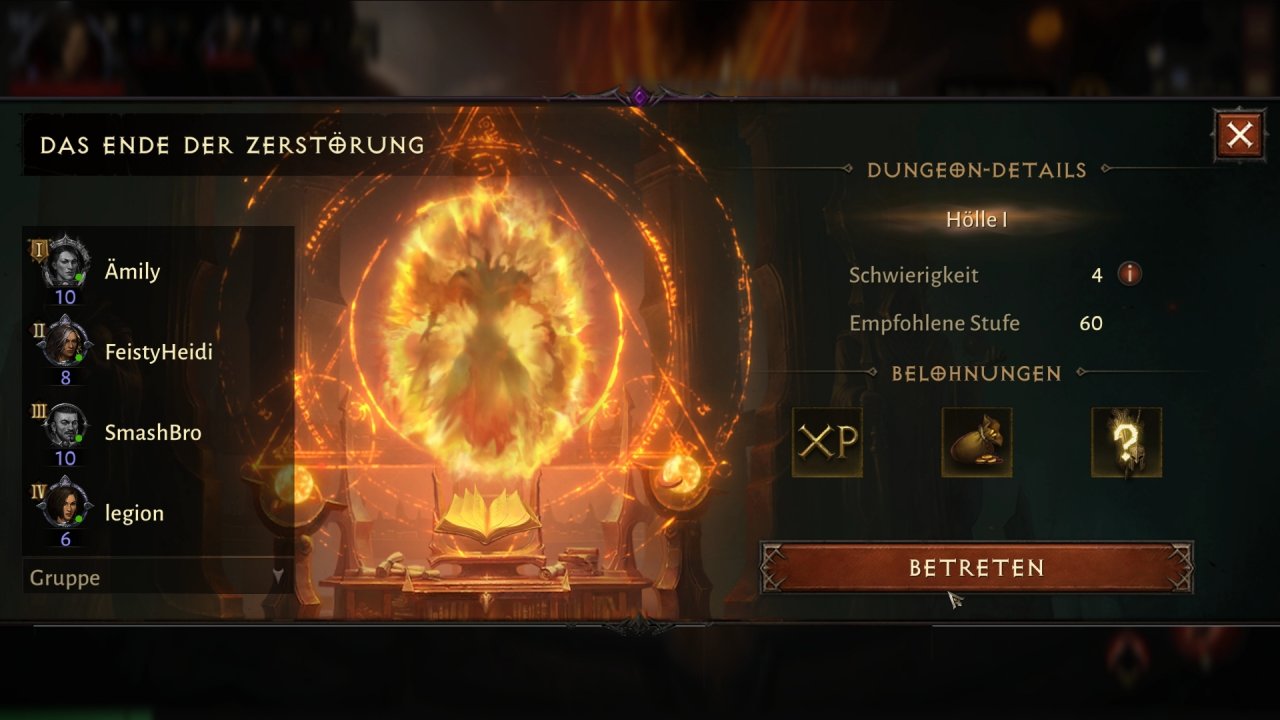 [15/06/2022] Mitspieler für Dungeons und andere Aktivitäten sind sehr schnell gefunden.