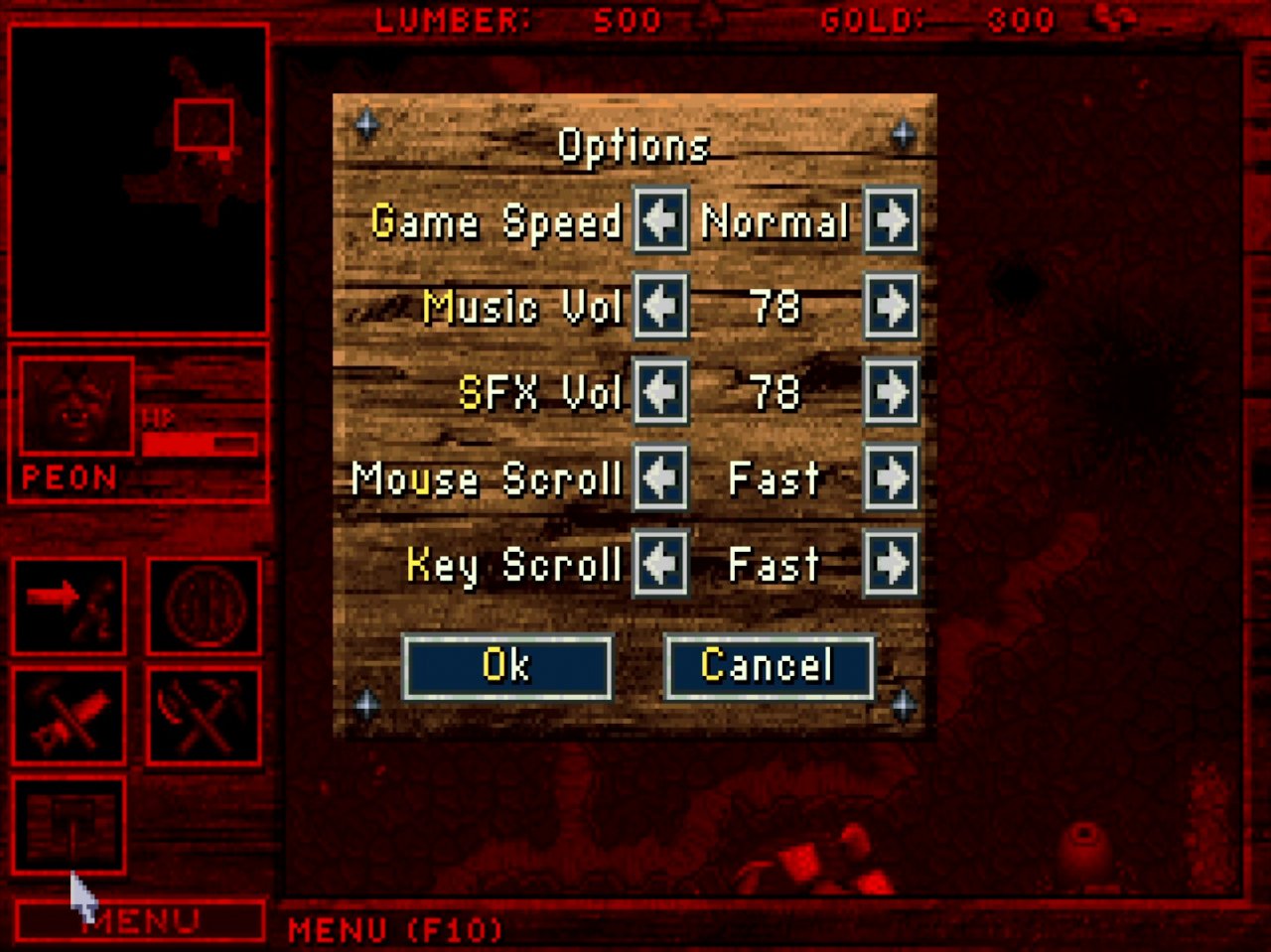 [28/06/2022] Schlicht und effektiv: Das Optionsmenü ist selbst für ein Spiel aus dem Jahr 1994 sehr spartanisch.