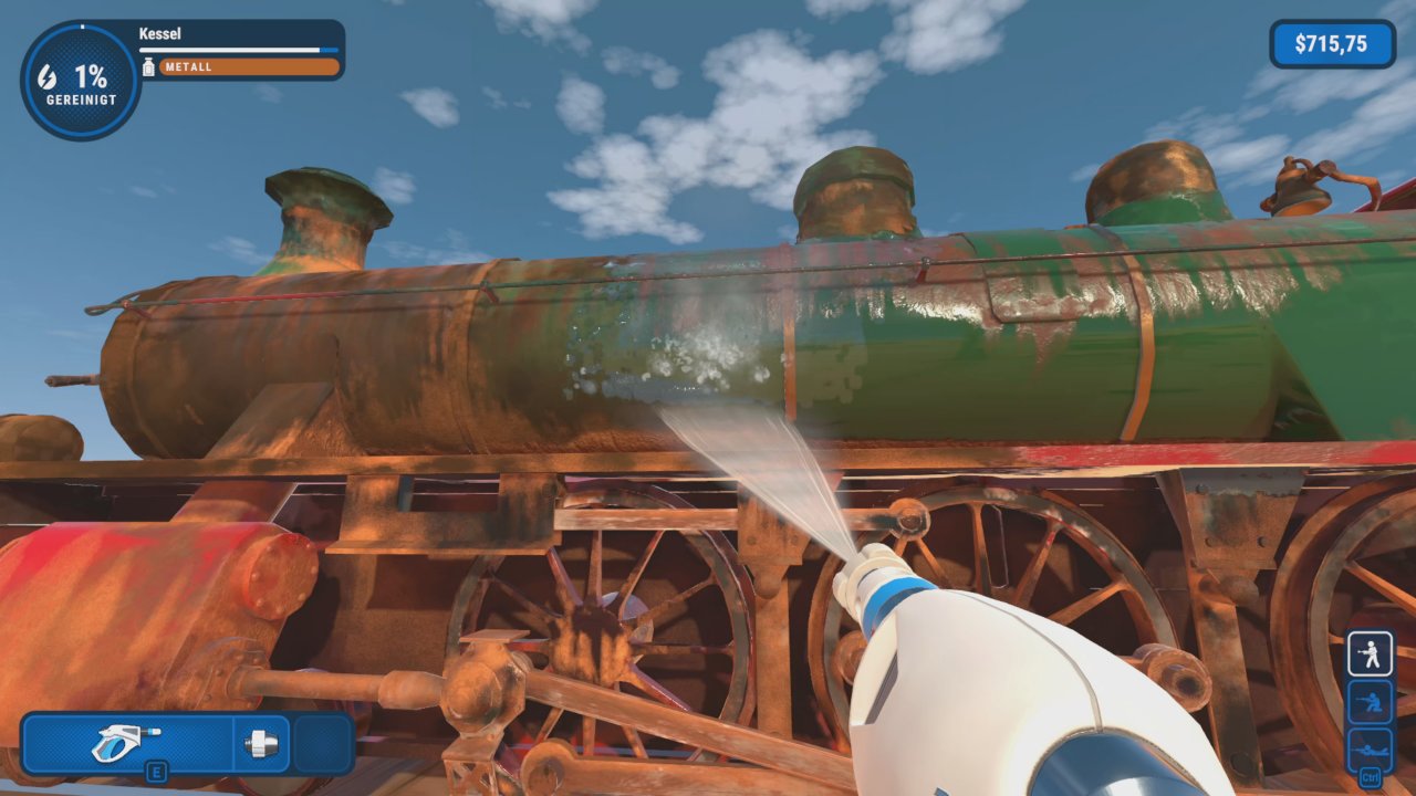 [19/07/2022] Die Dampflokomotive vom Staub, Dreck und Ruß zu befreien, zählt definitiv zu den härtesten Aufgaben im Spiel.