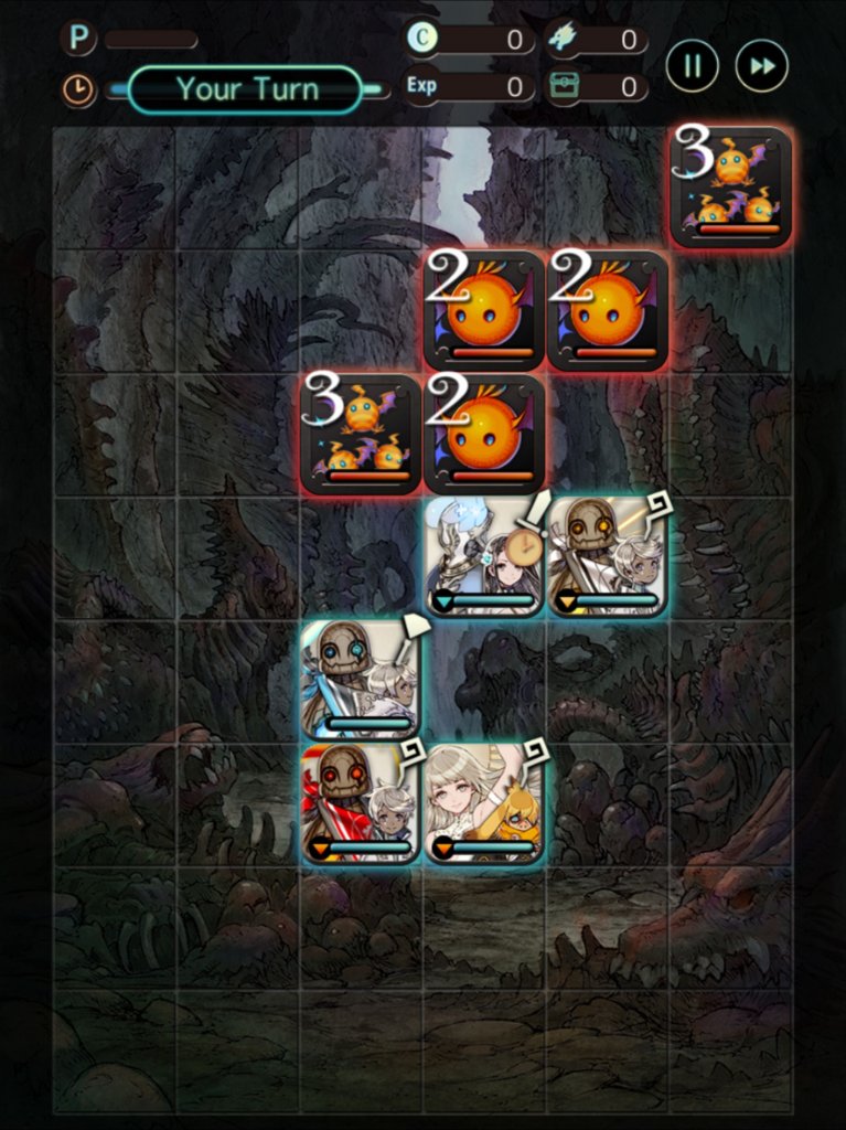 [07/07/2022] Mit Terra Battle und Terra Battle 2 (im Bild) versucht Sakaguchi zwischen 2014 und 2018, taktisches Rollenspiel-Gameplay mit Puzzle- und Sammelkarten-Elementen zu verbinden.