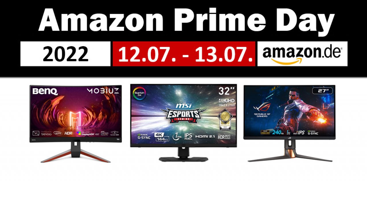[11/07/2022] Prime Day 2022 Gaming-Monitor: Top-Angebote 27-34 Zoll QHD/4K 144-240 Hz