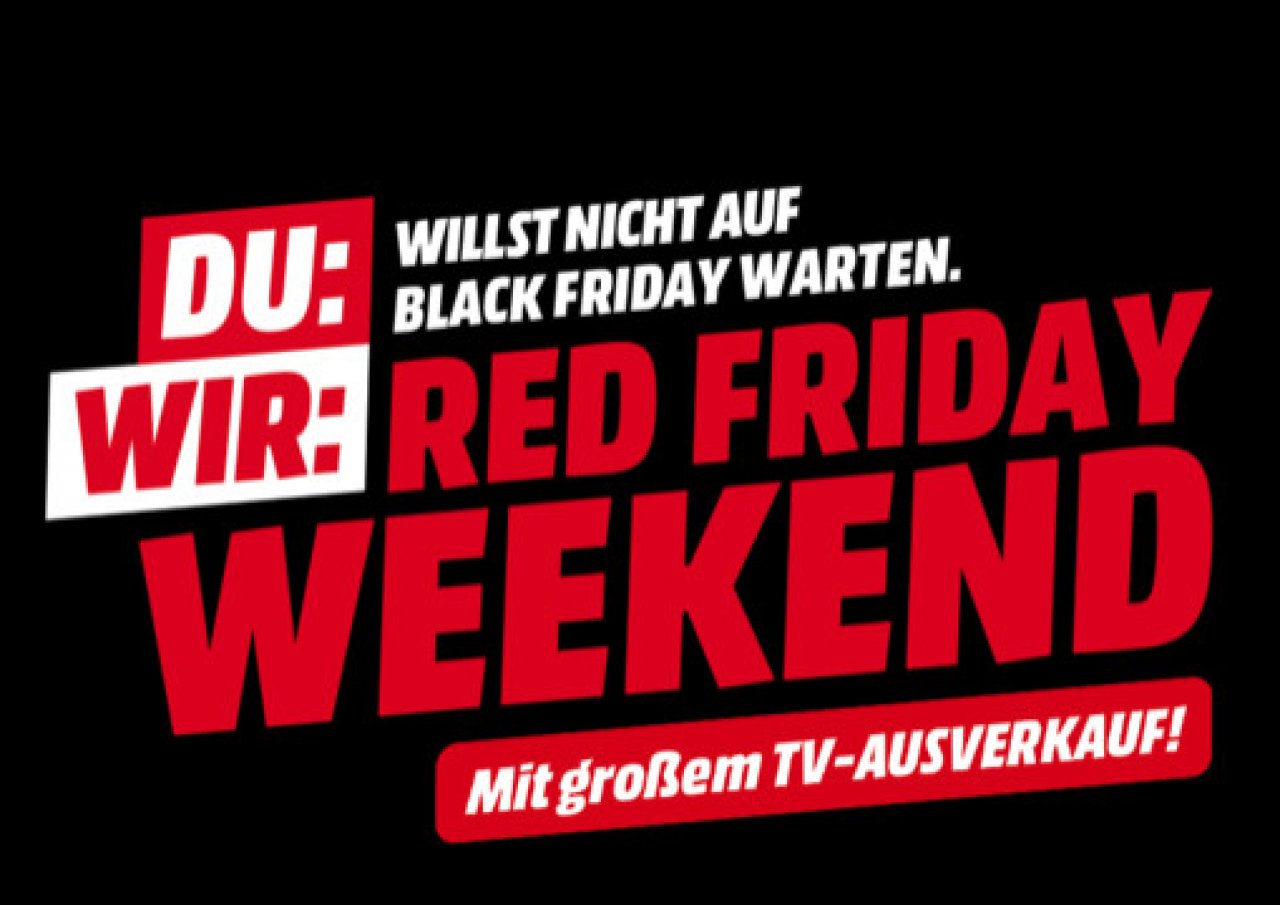 [07/07/2022] Mega-Rabatt-Aktion bei Media Markt: Red Friday Weekend mit großem TV-Ausverkauf - nur bis Sonntag!