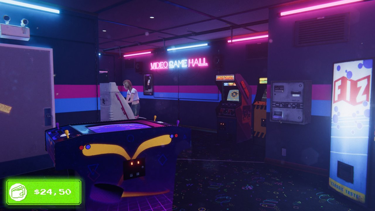 [09/08/2022] Atmosphärisch hat Arcade Paradise einiges zu bieten: Von neonfarben durchströmten Arcadehallen bis hin zum oft nostalgisch guten Sounddesign.