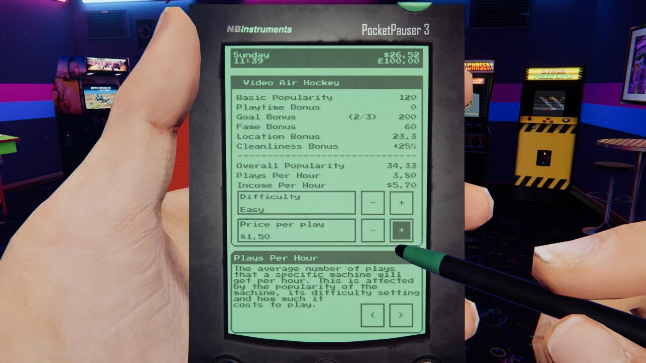 [09/08/2022] Der Management-Aspekt des Spiels kratzt gegenüber den Minispielen deutlich ab. Zwar könnt ihr einstellen, wie viel ein Spiel kosten soll und wie schwer es ist, viel mehr strategischer Tiefgang wird aber nicht geboten.