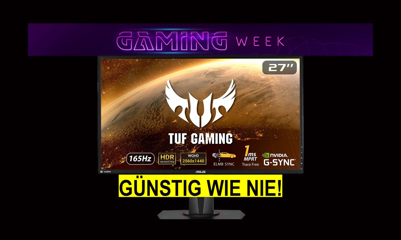 [29/08/2022] Asus TUF Gaming Monitor günstig wie nie: 27 Zoll WQHD 165 Hz zum Tiefstpreis