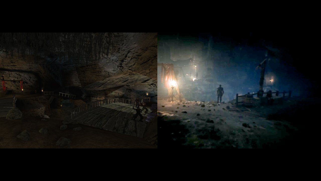[19/08/2022] Die alte Mine im Vergleich zwischen Original und Remake