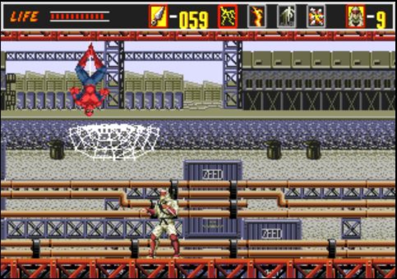 [10/08/2022] Spidey als Bossgegner in The Revenge of Shinobi.