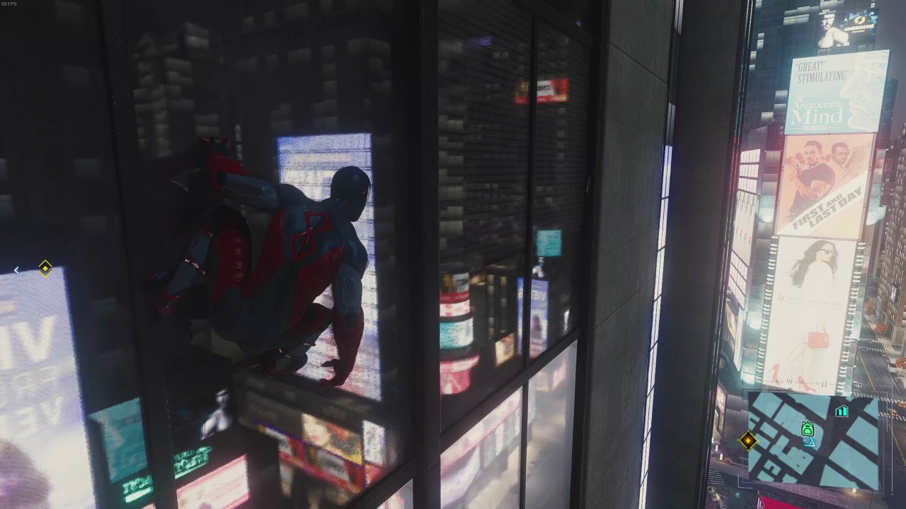 [10/08/2022] Mit seinen vielen Glasfassaden und Leuchtreklamen ist Spider-Man ein echtes Raytracing-Vorzeigespiel.