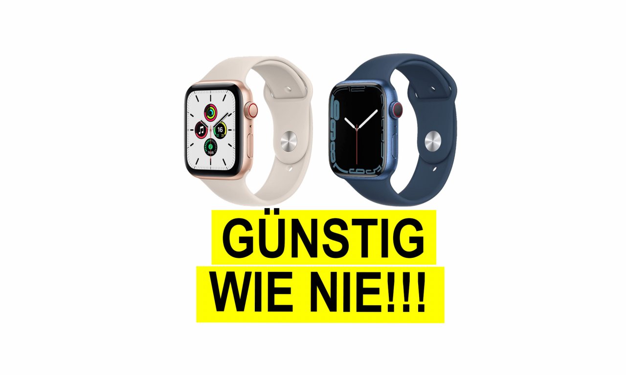 [01/09/2022] Die Apple Watch Series 7 und die Apple Watch SE kann man jetzt bei Amazon günstig wie nie kaufen.