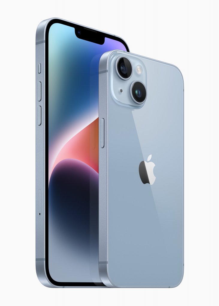[07/09/2022] Das iPhone 14 gibt es mit 6,1 Zoll und - als iPhone 14 Plus - mit 6,7 Zoll.