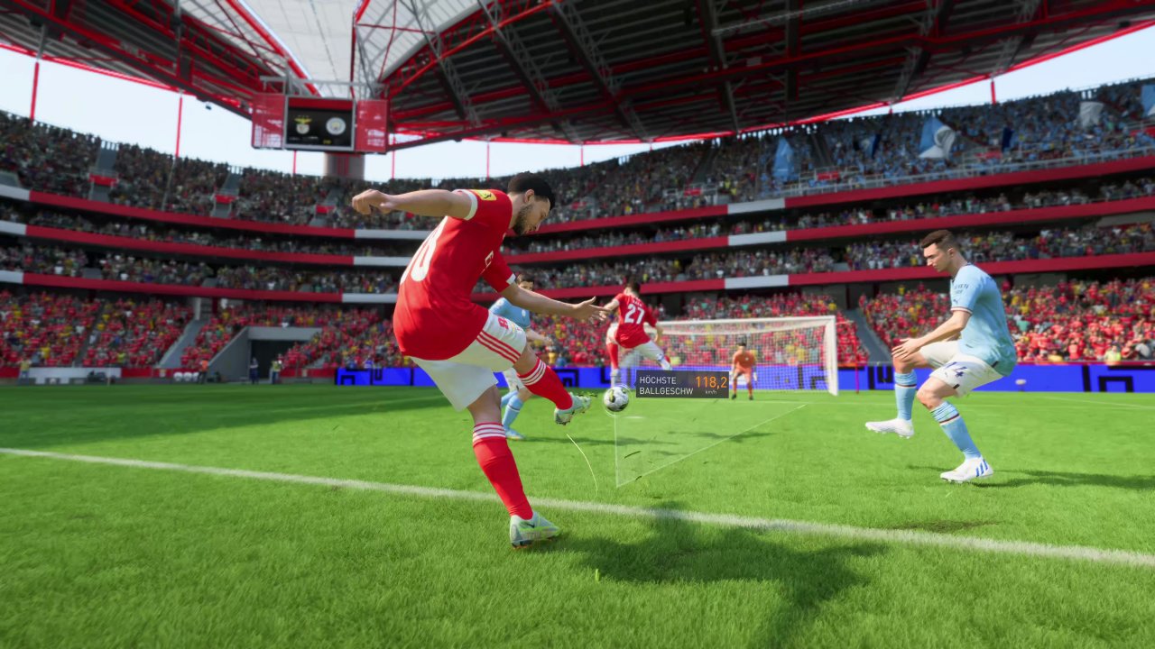 [29/09/2022] Die Replays in FIFA 23 sehen richtig gut aus, nur manchmal sind ein paar komische Kamerawinkel dabei.
