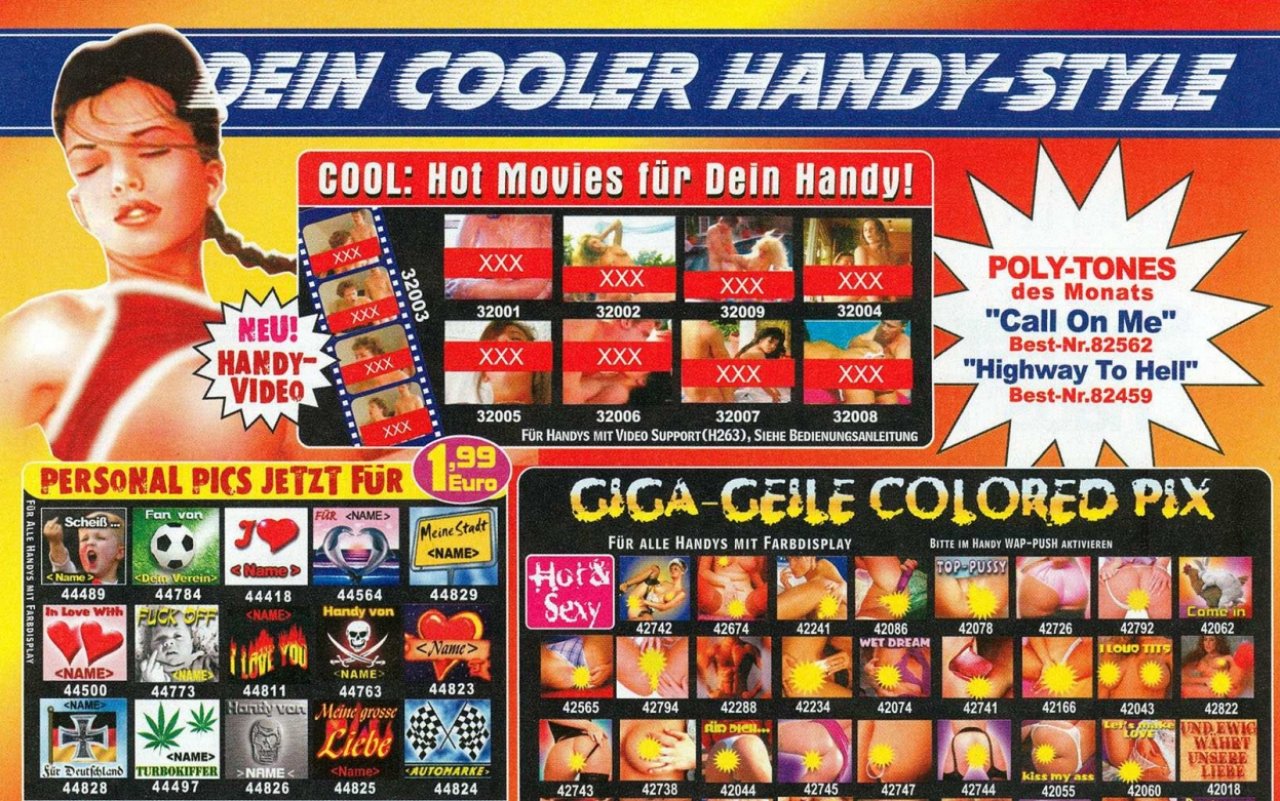 [26/09/2022] Na, wer kennt sie noch? Viele Leser (und sämtliche Kollegen) waren von den grässlichen Handy-Porno-Werbungen im Heft genervt.