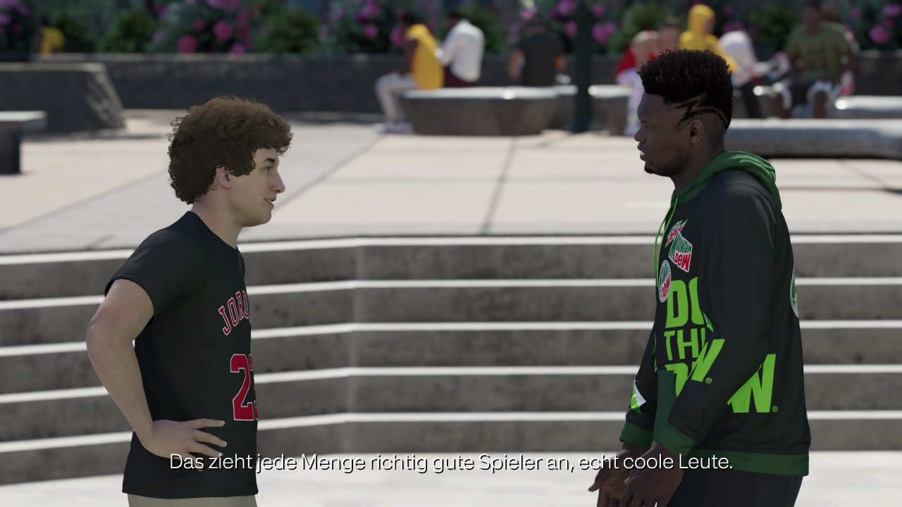 [19/09/2022] Meine Karriere steckt voller Product Placement. Hier treffen wir Zion Williamson, der sich als Litfaßsäule für Mountain Dew verkleidet hat.
