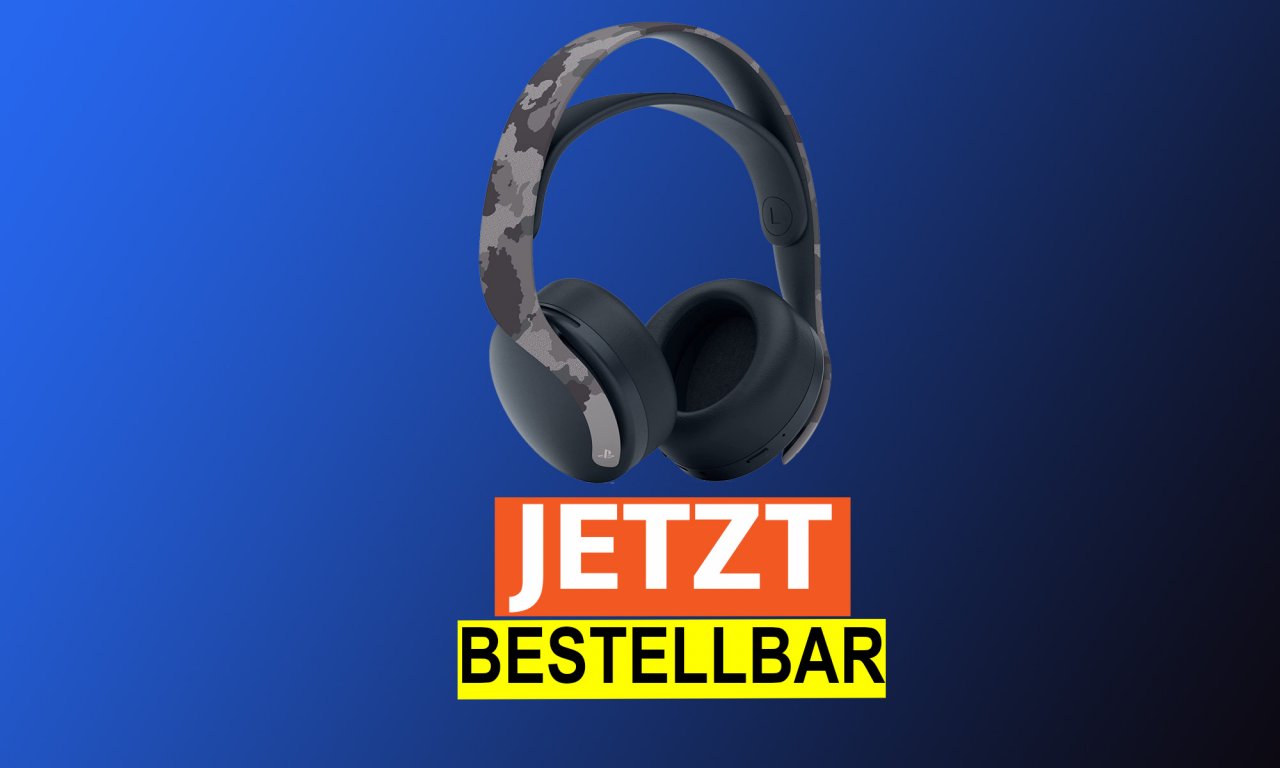 [29/09/2022] Das Sony Pulse 3D Wireless Headset für die PS5 kann man jetzt in der neuen Farbe Grey Camouflage vorbestellen.