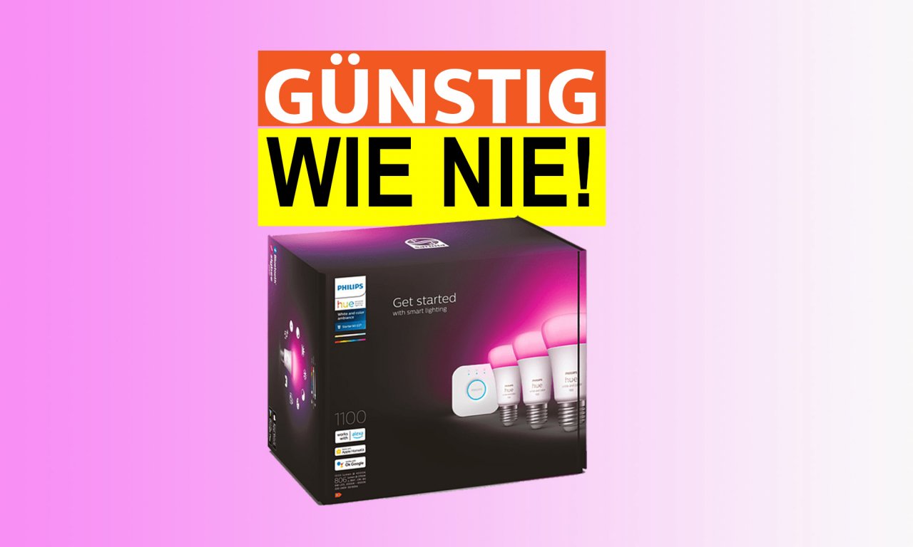 [21/09/2022] Nur heute: Philips Hue Starter Set günstig wie nie - 3 Lampen + Hue Bridge unter 70€ &nbsp;