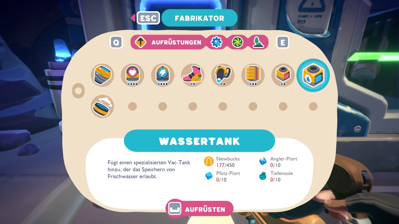 [29/09/2022] Im Keller unserer Basis können wir alle möglichen Upgrades für unseren Charakter, aber auch das Konservatorium und die Gehege der Slimes freischalten.