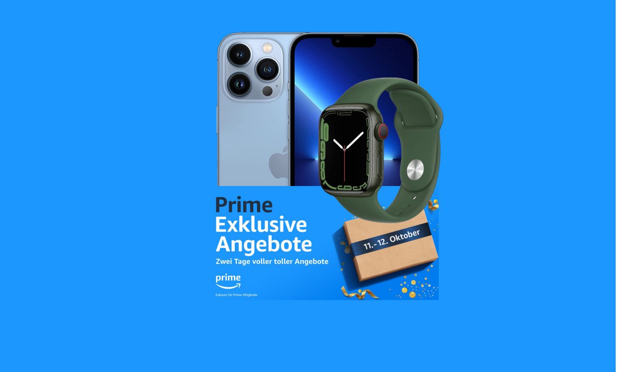 [11/10/2022] Prime Day: Amazon haut iPhone 13, iPhone 12 und Apple Watch 7 günstiger raus