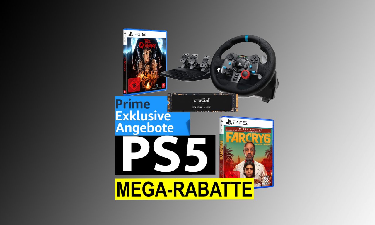 [11/10/2022] PS5 kaufen: Starke Prime Day-Rabatte für Playstation 5-Spiele, SSD, GT7-Lenkrad & Co.