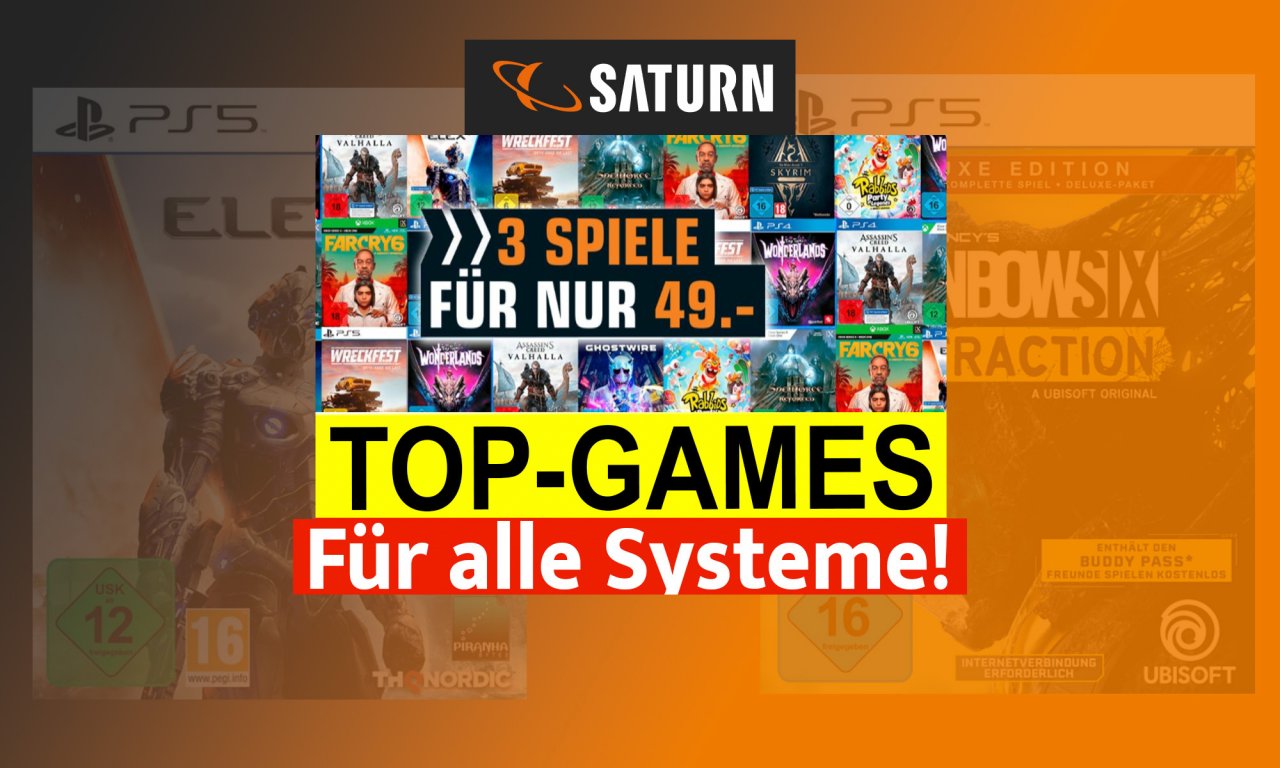 [05/10/2022] 3 Spiele für 49 Euro gibt es jetzt bei Saturn