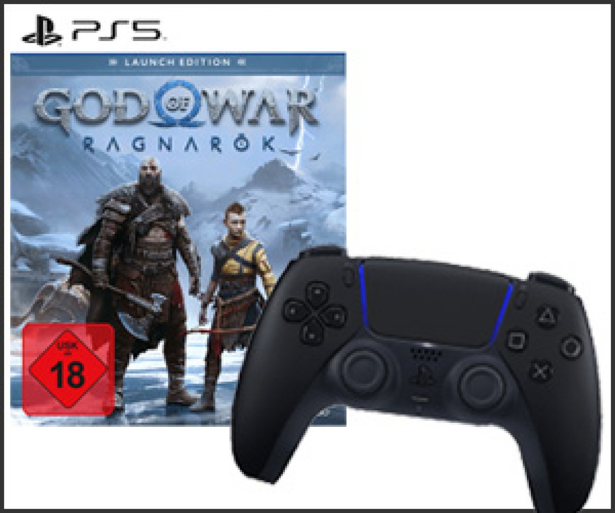[02/11/2022] Spar-Bundle bei Saturn: God of War Ragnarök + PS5-Controller Sony Dualsense Wireless für 119 Euro.