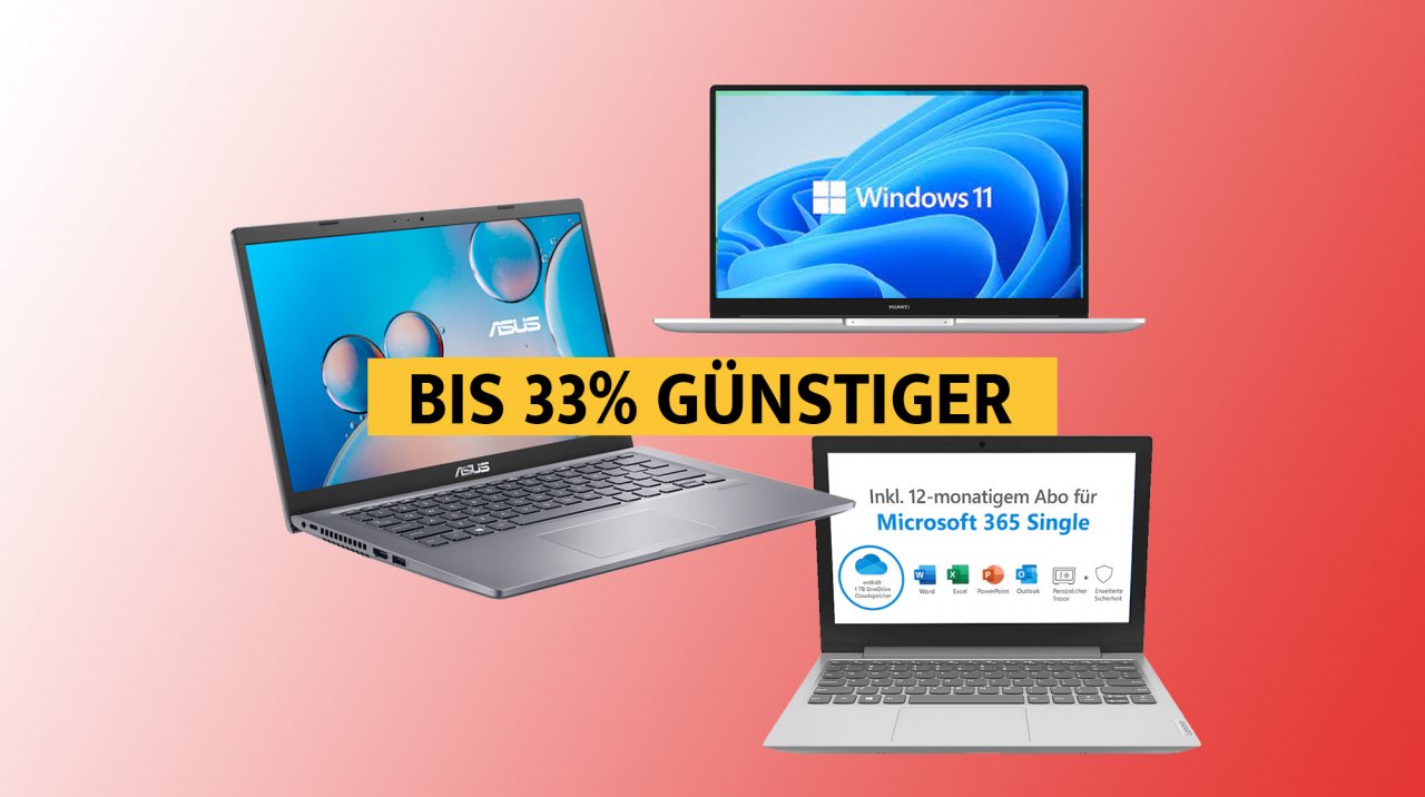 [07/11/2022] Asus-Laptop jetzt 33% günstiger: Auch Win-11-Notebooks von HP, Lenovo, Medion & Huawei zu tollen Aktionspreisen bei MediaMarkt