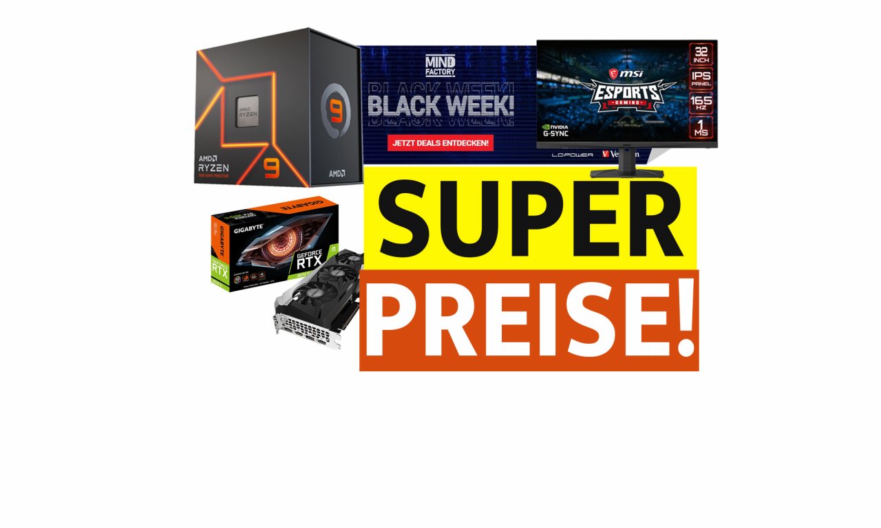 [25/11/2022] Black Friday bei Mindfactory: Riesen-Rabatte auf AMD Ryzen, RTX, PC, RAM, Monitor & Co.