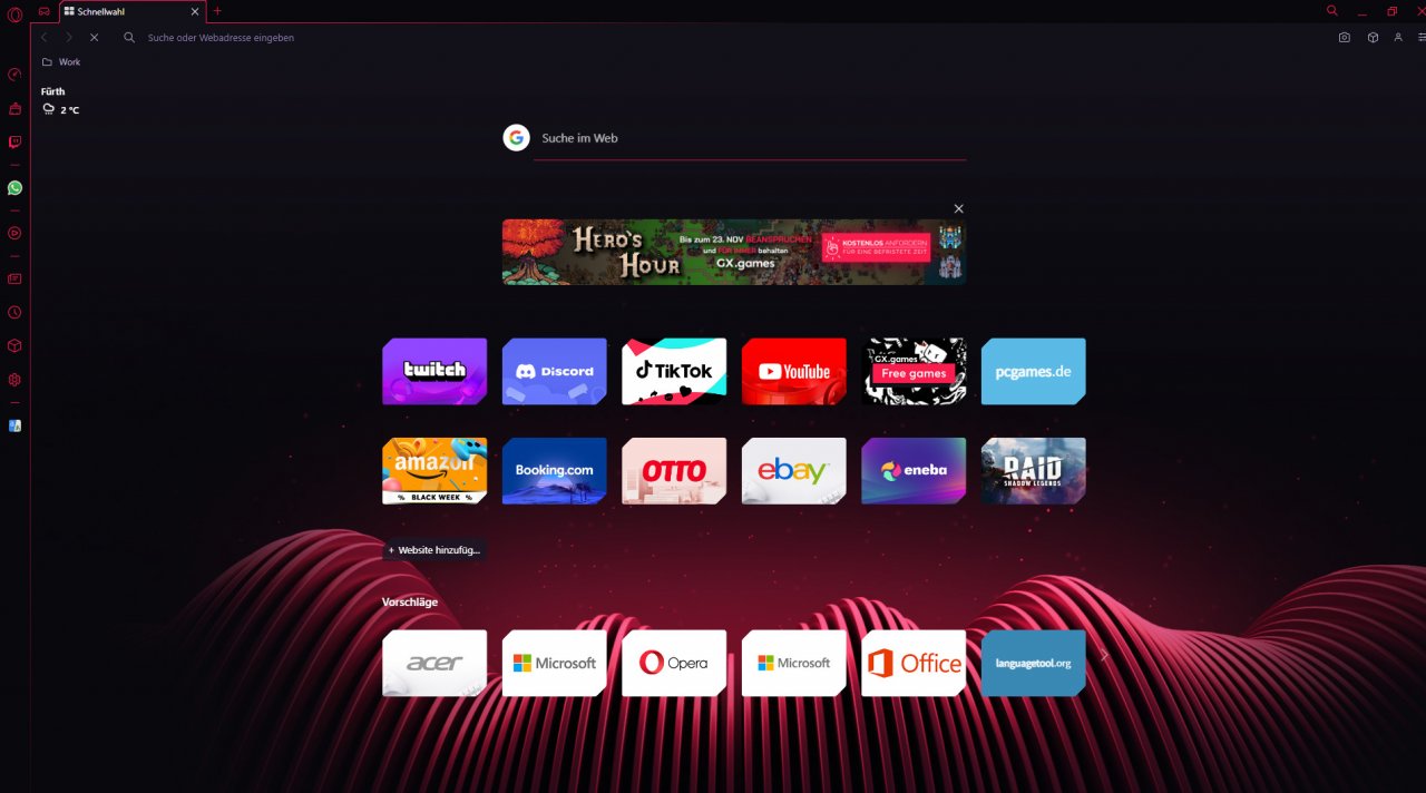 [19/11/2022] Opera GX: Ein Browser für Gamer, mit jeder Menge Schnick-Schnack (1)