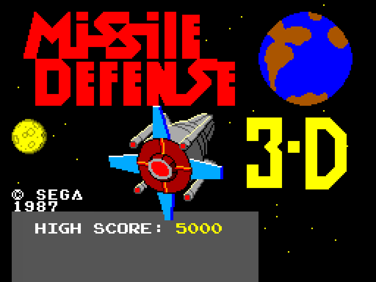 [01/12/2022] Missile Defense 3-D (1987) gilt als eines der ersten Spiele für Segas Master System 3D-Brille. Auch hier übernahm Cerny praktisch sämtliche Arbeiten alleine.&nbsp;