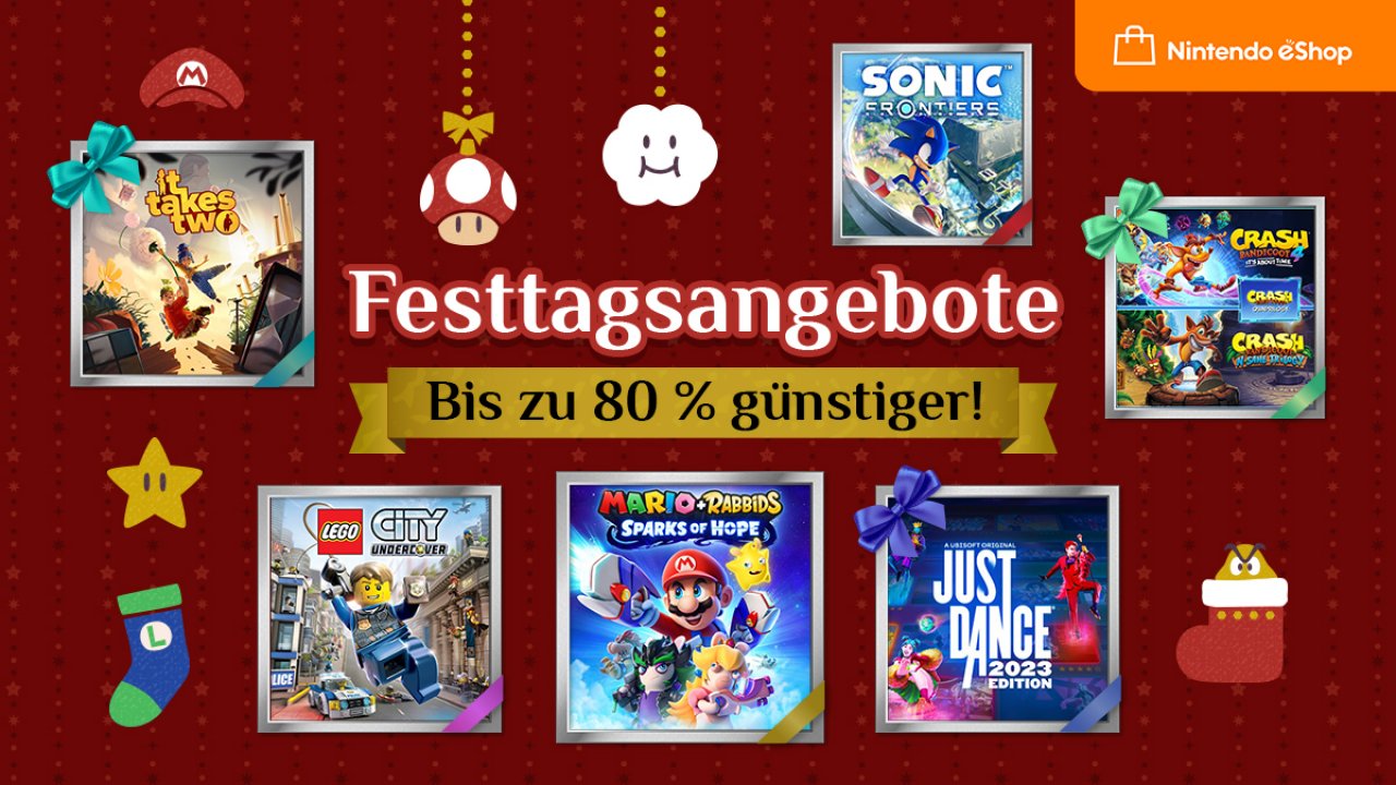 [14/12/2022] Nintendo Festive Offers: 10 Top-Angebote aus dem Weihnachts-Sale - Rabatte bis zu 80%