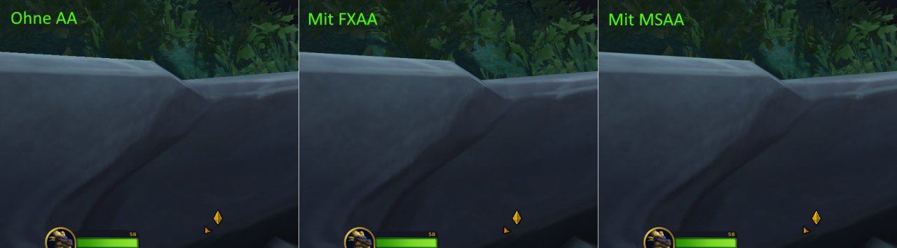 [02/12/2022] WoW Dragonflight Anti Aliasing Vergleich