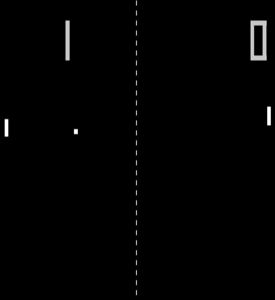 [14/01/2023] Die Grafik von Pong ist derart abstrakt, dass man gar nicht beurteilen kann, ob die Schläger von oben oder von der Seite dargestellt werden.