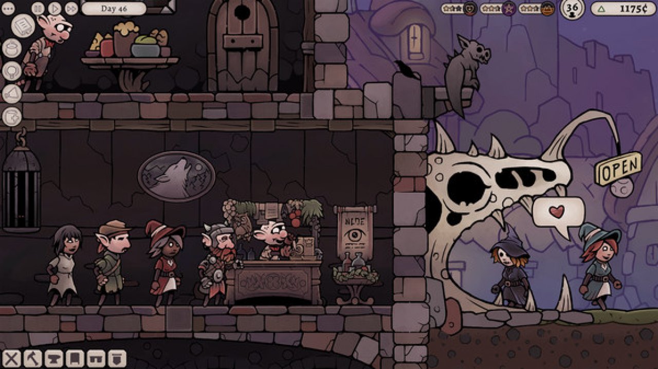 Die Management-Sim Potion Tycoon präsentiert ein komplexes Spielprinzip mit viel Potenzial, zusätzlich wurde das Spiel im hübschen Cartoon-Look eingefangen, der einige putzig implementierte Gothic-Elemente mit sich bringt.