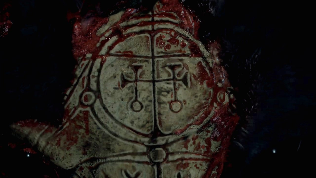 Die Runen auf der Stirn des Wolfes stimmen mit den Runen aus Adrias Beschwörungsformel überein.