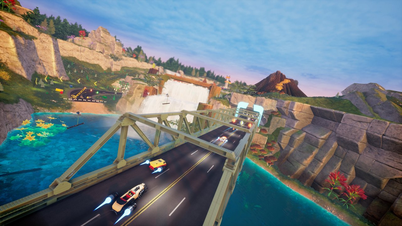 Blick auf eine Straße in Lego 2K Drive