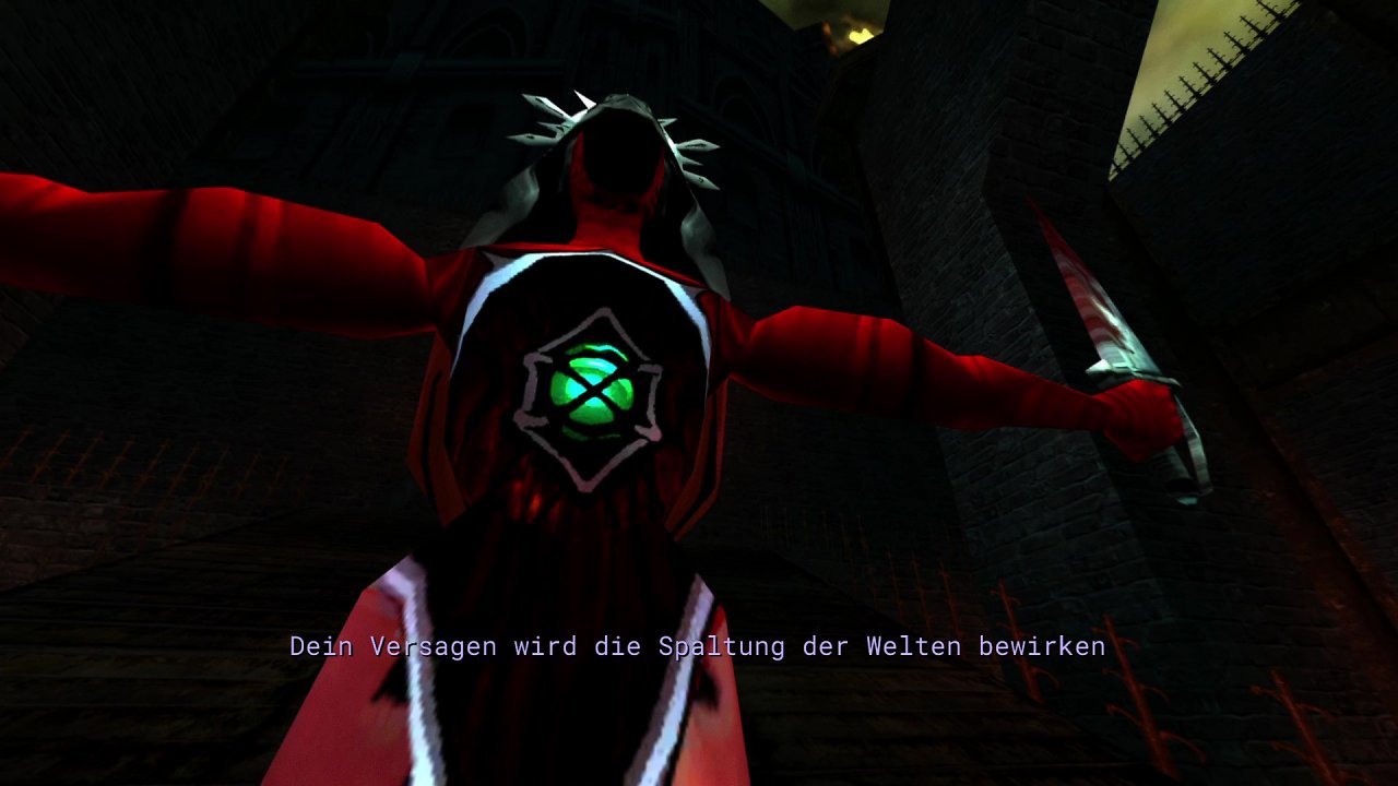 Eine Dämonenkönigin hält einen Dolch in der Hand.