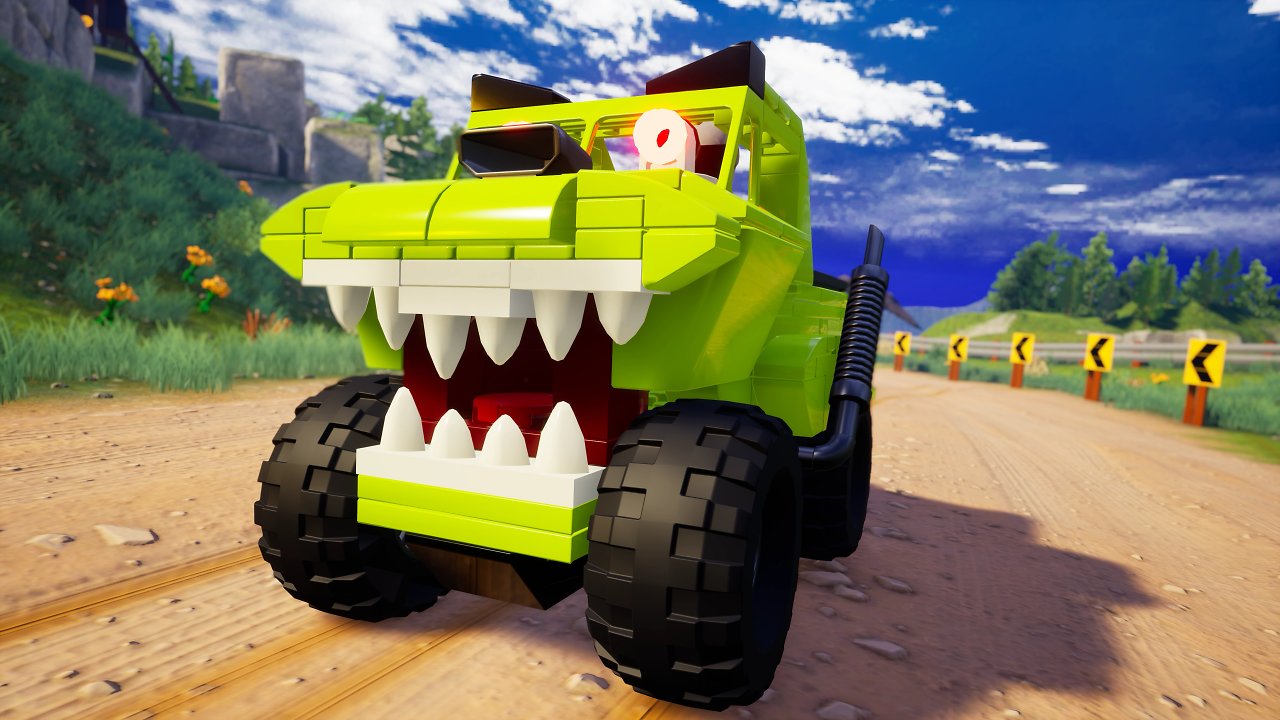 Ein Auto mit Monstermaul