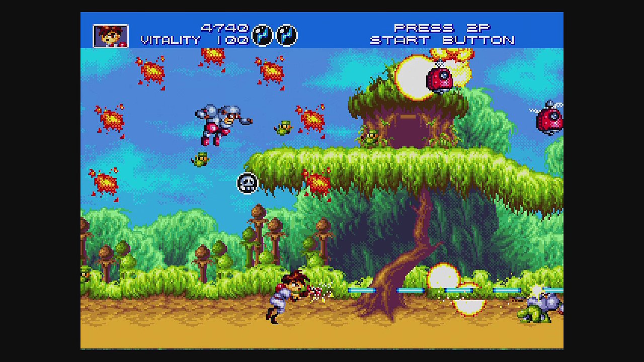 Kampfszene aus Gunstar Heroes