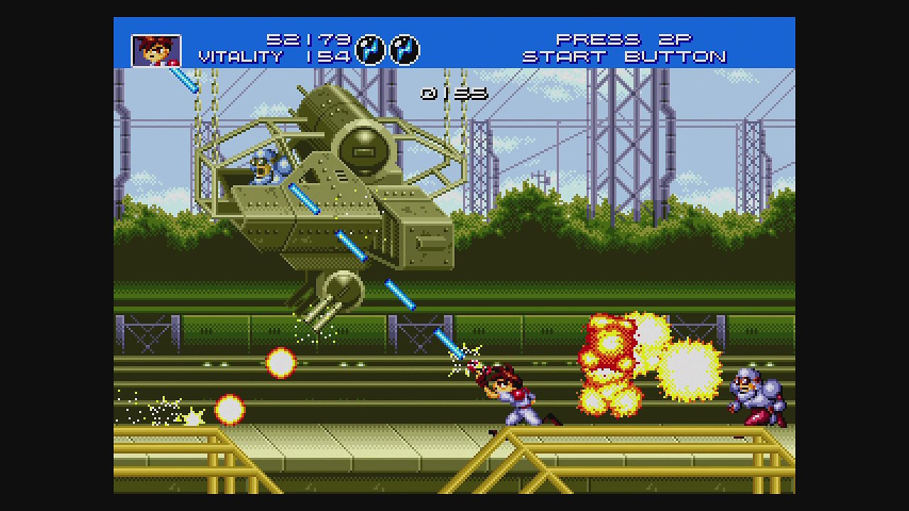 Kampfszene aus Gunstar Heroes