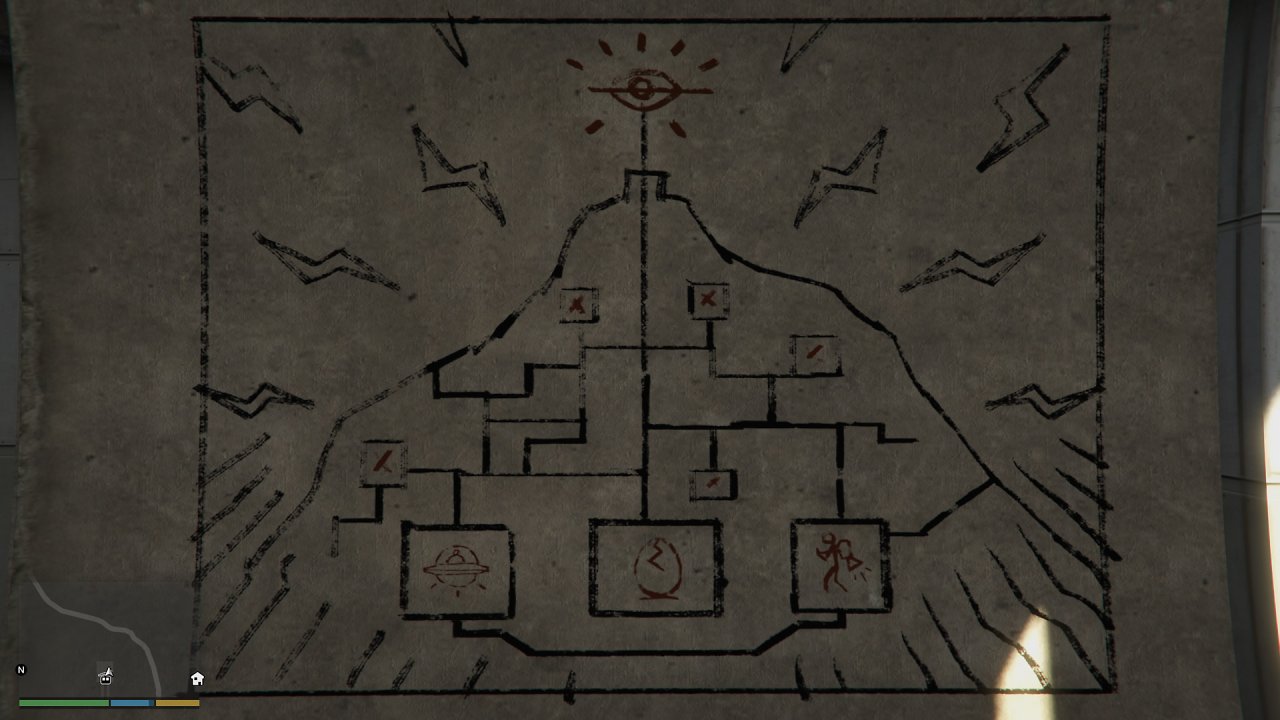Die mysteriöse Zeichnung an der Spitze des Mt. Chiliad.