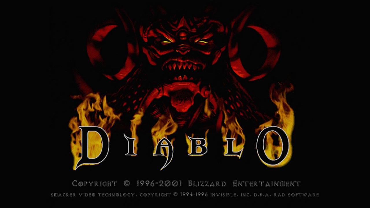 Der Titelbildschirm des ersten Diablo