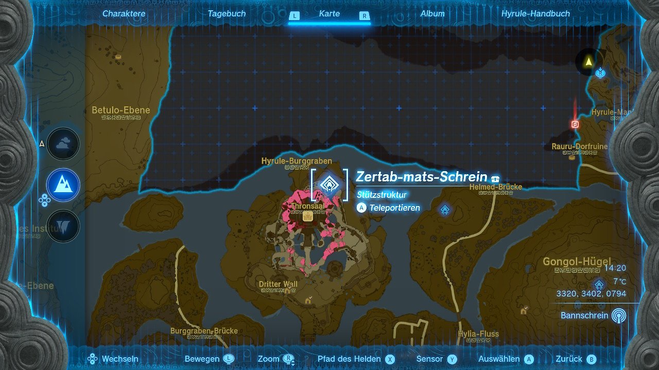 [12/05/2023] Kartenausschnitt Komplettlösung Schreine The Legend of Zelda: Tears of the Kingdom