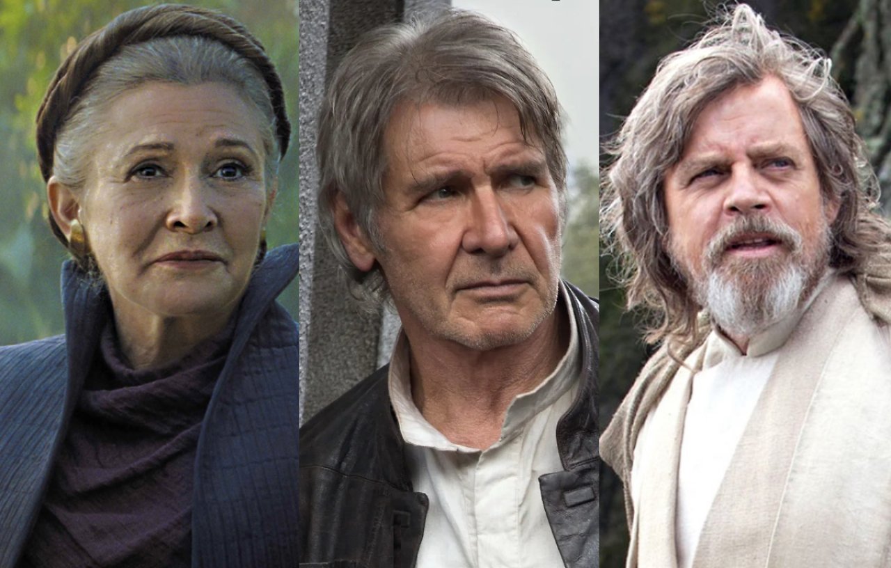 Leia, Han und Luke.