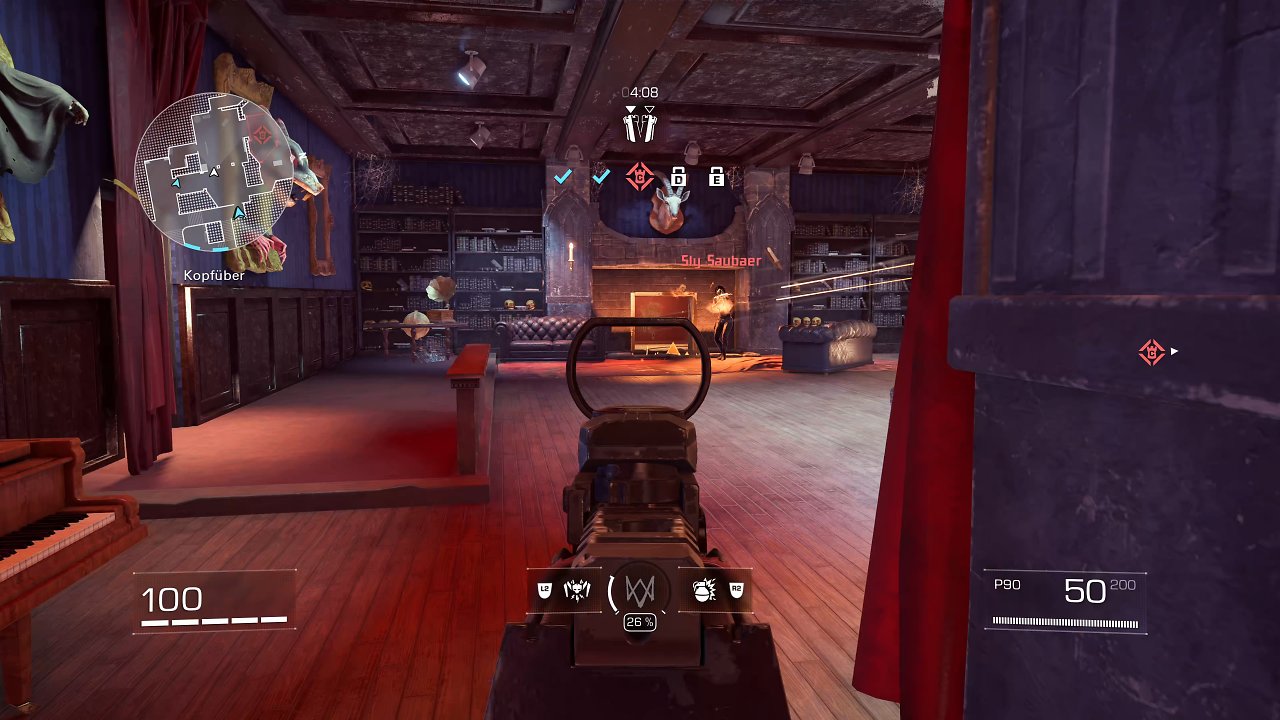 Spieler zielt auf Gegner