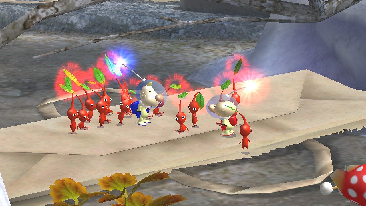 Olimar und Loui stehen herum.